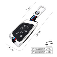 Étui de protection pour clé de voiture en alliage de zinc et gel de silice pour Corvette C8 Coupé Chevrolet C7 ZR1 Z06, porte-clés, accessoires de sac