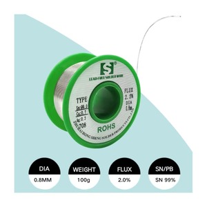 Fil de soudure en étain sans nettoyage à âme de flux 0,6 mm 2,0 m, fil de soudure à âme de plomb haute pureté, fil de soudure électrolytique - Product Image 3