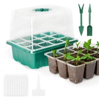 Kit de plateau de démarrage pour graines de 120 cellules, 10 pièces, boîte de Germination pour plantes, plateaux de croissance avec dôme d'humidité et Base pour serre