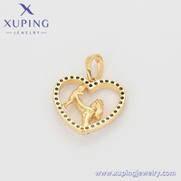 A00920085 xuping bijoux 14K couleur or en forme de coeur chaudement charmant vintage élégant cadeau pour enfant filles diamant femmes pendentif