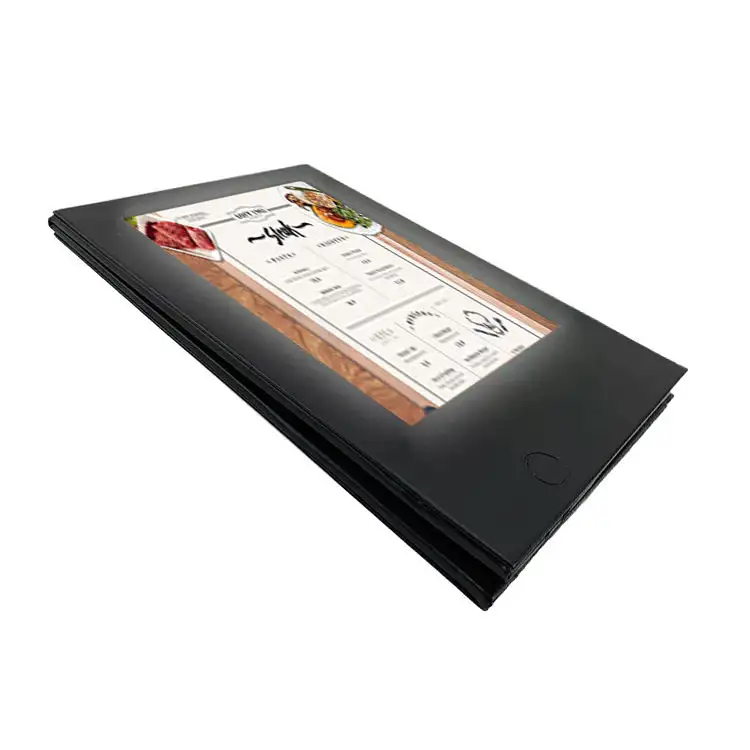 Yeniden özelleştirilmiş PVC PU deri menü 2 görünüm masa kartı menü Ktv restoran menü kapağı