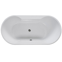 Baignoire autoportante ovale en acrylique de 67 pouces Baignoire portable pour hôtel moderne avec égouttoir et robinet