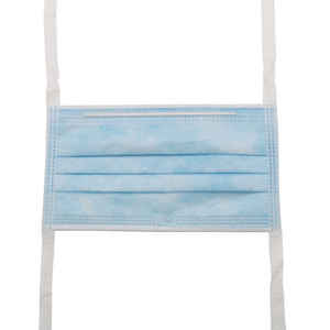 3Q Produsen Grosir 510K ASTM LEVEL2 Perlengkapan Perawatan Kesehatan Biru 3d Masker Wajah Dental 3ply Masker Medis Sekali Pakai dengan Dasi - Product Image 3