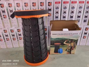 Taburete plegable resistente mejorado, capacidad de carga de 400 libras, taburete plegable portátil, taburete retráctil para acampar, pescar, senderismo, barbacoa
