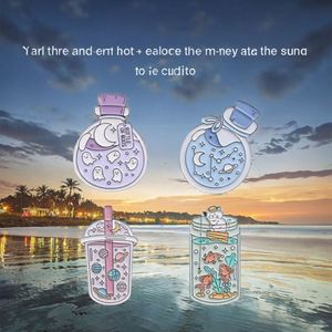 Customized Logo Ocean Starry Sky Bottle Fish Boo Planet <b>Badge</b> Cute Cartoon Metal Lapel <b>Pin</b> for Clothes Accessories Letters - Product Image 3