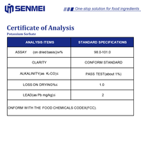Granulés de sorbate de potassium de qualité alimentaire pour la fabrication de boissons, de produits de boulangerie, de produits laitiers et de sauces