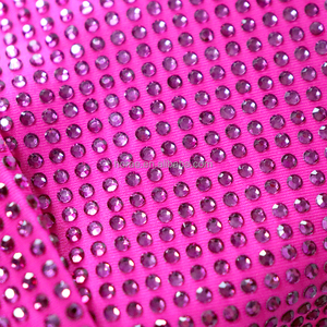 Tissu extensible FB001 orné de strass, tissu perlé de luxe avec perles de cristal et de <span class=keywords><strong>diamant</strong></span> - Product Image 5