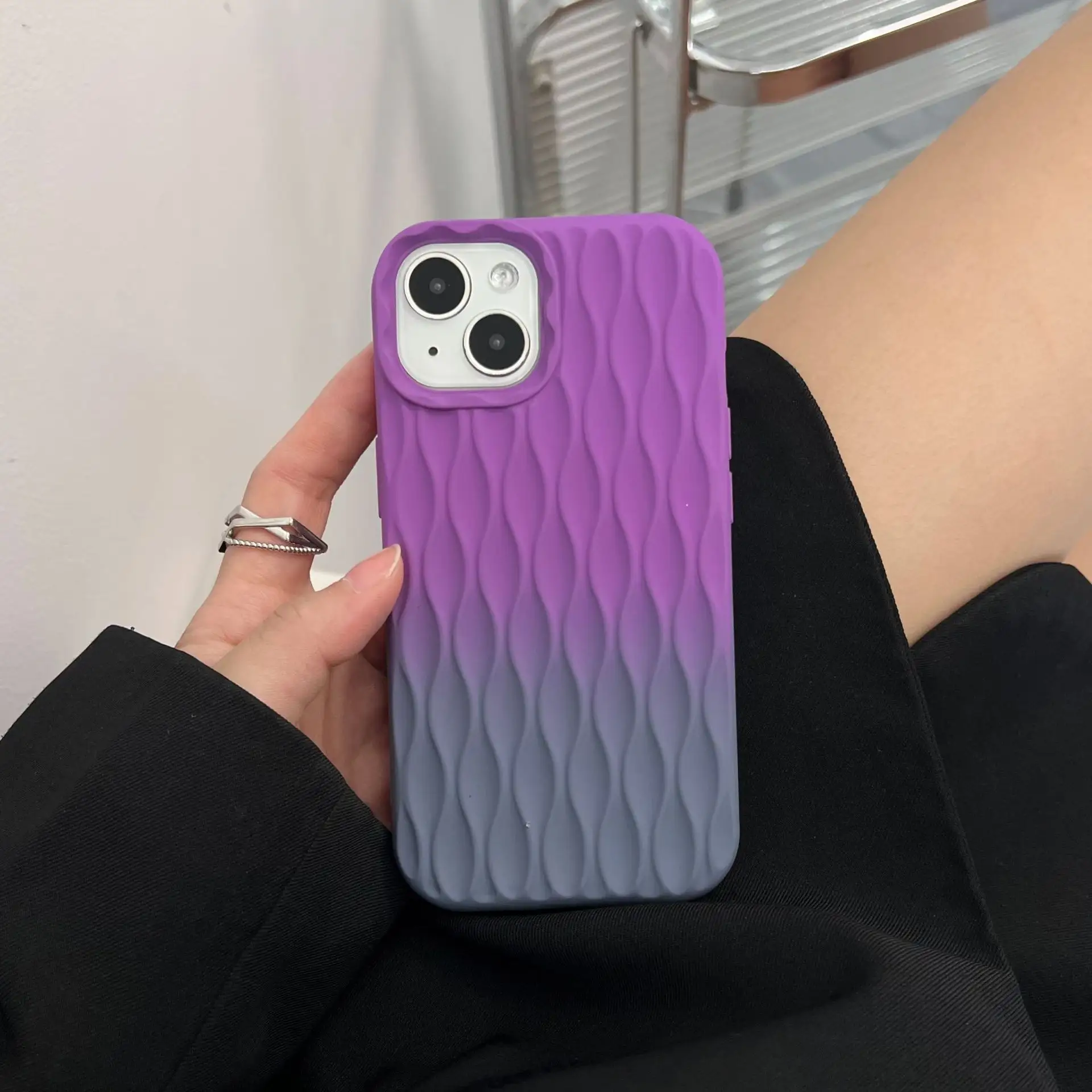 FOB Popular Shockproof New Design Gradient Color Mobile Cover Phone Case Back Cover