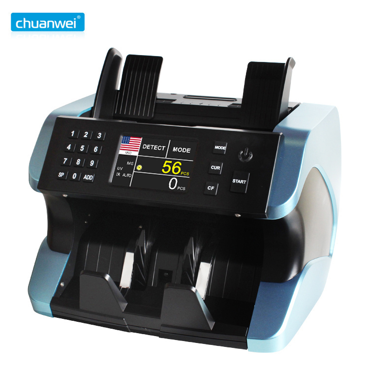 AL-185 Top Front Loading Semi- Value Money Counting Machine Bill Counter with Fake Money Detector