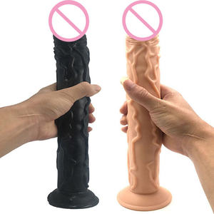 Scatola personalizzata gratuita-giocattoli sessuali femminili neri 13, 78 pollici Super lunghi enormi Dildo a ventosa realistico cavallo Dildo morbido grande anale - Product Image 2