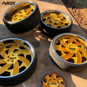 Rines NJQS Personalizados de 22 24 26 28 30 Pulgadas Estilo <span class=keywords><strong>Trapstar</strong></span> con Borde Profundo 5x127 para Chevy C10, Ruedas Forjadas - Product Image 1