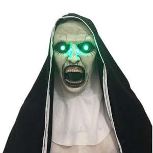 Scary Creepy Nun Niños Fiesta de Halloween Máscara facial Mascarada Cosplay Party Props Horror Nun Ghost Doll Mask - Product Image 1