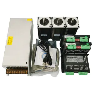 Kits cnc 3 eixos nema 23 motor deslizante e DM542 TB6600 driver breakout placa de alimentação cnc router