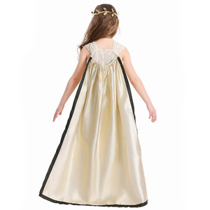 Elegante Conjunto de Vestidos Griegos para Madre e <span class=keywords><strong>Hija</strong></span>, Color Marfil con Ribete Negro, Vestidos de Princesa, Trajes Familiares a Juego para Bodas, Vestido de Dama de Honor - Product Image 4