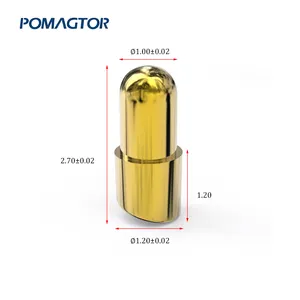 Customizable Brass Gold Plated Stable High Current Contact Pogo Pins For Electronic Products