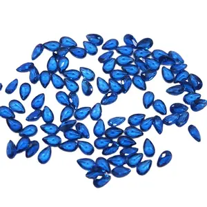 Средний синий драгоценный камень синтетическая грушевидная форма 113 # шпинель