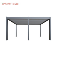 Pare-soleil moderne robuste pour jardin extérieur Gazebo en aluminium auvent extérieur étanche pergola à toit à lames