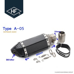 Silenziatore Universale per Moto CB400 con Diametro 51MM e Killer BD - Product Image 3