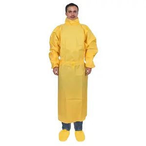 Bata protectora desechable, BATA DE AISLAMIENTO impermeable, uniforme reflectante para traje de trabajador, química cultivada