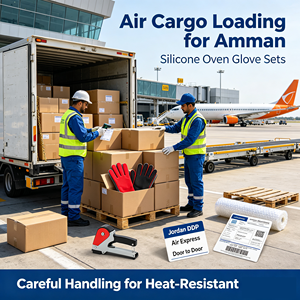 Transport de fret porte-à-porte <span class=keywords><strong>Jordan</strong></span> Air DDP pour ensembles de <span class=keywords><strong>gants</strong></span> de four en silicone, dédouanement rapide, service d'expédition express DHL UPS à Aman - Product Image 3