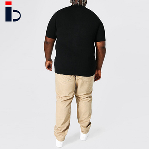 Nouvelle mode T-shirt polo grande taille recyclé tricoté à demi-fermeture éclair pour hommes hauts et grands vêtements décontractés - Product Image 3