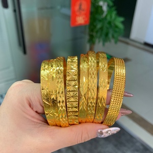 JXX Hot Selling Wholesale American Hot Jewelry Luxury Indian 24k Gold Plated Women Hypoallergenic <b>Bracelet</b> - Product Image 1