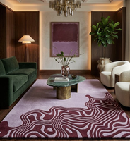 Tapis tufté fait main sur mesure pour salon, chambre, hôtel – Tapis décoratif moderne en peluche, doux et antidérapant