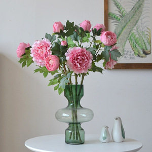 Huisdecoratie Bloem Woonkamer Bloemdecoratie Kunstbloem 4-koppige Koninklijke Pioenroos Zijden Bloem Pioen - Product Image 2