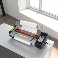 Machine à Plastifier 220V à 4 Rouleaux 44cm, Rouleaux Chauds et Froids, Réglable en Vitesse, pour Papier A2/A3/A4