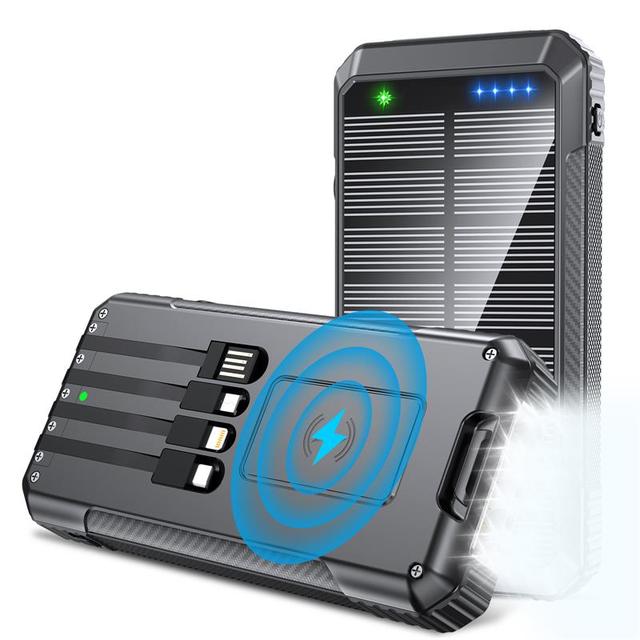 Fast Charging Solar Power Banks 100000mah Solar Wireless Mini Solar Energy Power Bank 30000mah Solar Charger Power Bank
