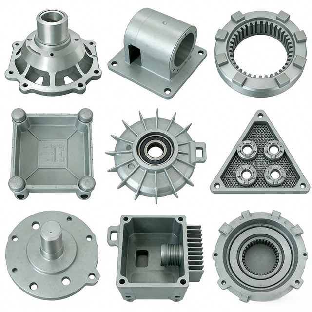 Custom Aluminum Die Casting Motor Housings ADC12 A380 Alloy Precision Machined Electric Motor Shells for Industrial Auto Use
