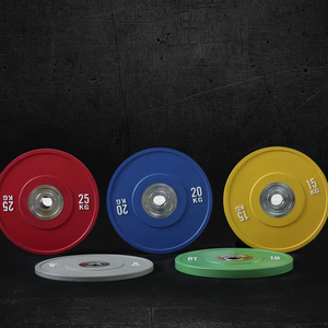 Цветные резиновые бамперные диски Smartfit для свободных весов (кг/фунты) оптом от производителя - Product Image 1