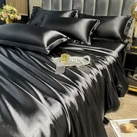 Ensemble de literie de luxe en soie de mûrier naturel 100% Style Simple tissé 100% draps plats en soie respirant Style uni pour les hôtels