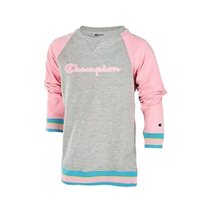 Magliette e T-shirt sportive da donna Champion Campus French Terry Colore: Grigio/Rosa/Turchese |   100% Autentico - Product Image 1