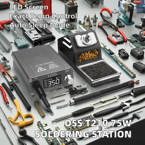 Estación de soldadura eléctrica Digital LED OSS T210 de 75W, pinzas de suspensión automáticas <span class=keywords><strong>para</strong></span> reparación de teléfonos móviles, soldadura, calefacción, <span class=keywords><strong>estaño</strong></span> de fusión - Product Image 2