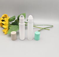 Vente en gros de flacons à bille en plastique pour crème pour les yeux de 10 ml, perles en acier/perles en verre, flacons à bille portables pour application