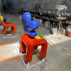 Silla de Fibra de Vidrio con Forma de Flor, Asiento de Arte Contemporáneo, Muebles para Teatro, Diseño Personalizado - Product Image 4