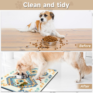 Alfombrilla de goma de barro de diatomeas fácil de limpiar de lujo, alfombrillas antifugas y antideslizantes para alimentación de mascotas para gatos y perros - Product Image 6