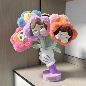BoTu Kawaii Crrybaby Sad Club juguetes de flores de peluche ramo de muñecas rosas para decoración para sala de estar Navidad cumpleaños sorpresa chica regalo - Product Image 4