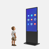 Kiosque d'affichage publicitaire LCD vertical intelligent Panneau interactif Panneau d'affichage numérique Totem Écran tactile permanent au sol