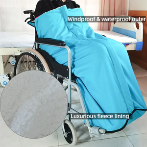 windproof warm wheelchair <strong>blanket</strong> <strong>fleece</strong> <strong>lined</strong> waterproof wheelchair cover cosy double layer wheelchair <strong>blanket</strong> - Product Image 4
