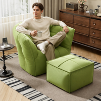 Fauteuil d'appoint de salon de style nordique minimaliste et luxueux, mobilier moderne en tissu, canapé-lit de salon en forme de citrouille, fauteuil à bras