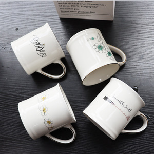 Minghui <b>Ceramics</b> <b>Ceramic</b> Mug 350ml Heat Resistant Office Coffee <b>Cup</b> European Style Breakfast <b>Cup</b> Business Gift - Product Image 4