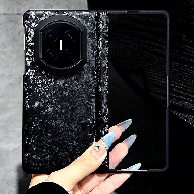 Compatible for Mate X7 Case Minimalist Gradient Shell-Patterned Full-Coverage Magnetic Protective Cover PC FauxFold Phone case