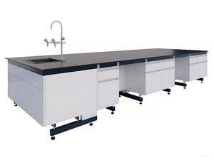 Laboratuvar Çelik ve Ahşap Tezgahı - Özelleştirilebilir Çelik ve Ahşap Çerçeve, Ayarlanabilir Raflar, Mobil Laboratuvar Tezgahı ve Tabure - Product Image 1