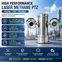 Detector de metano láser PTZ HIREP BRP-550 de largo alcance para detección remota de fugas de CH4, analizador de gas para seguridad en tuberías, venta al por mayor