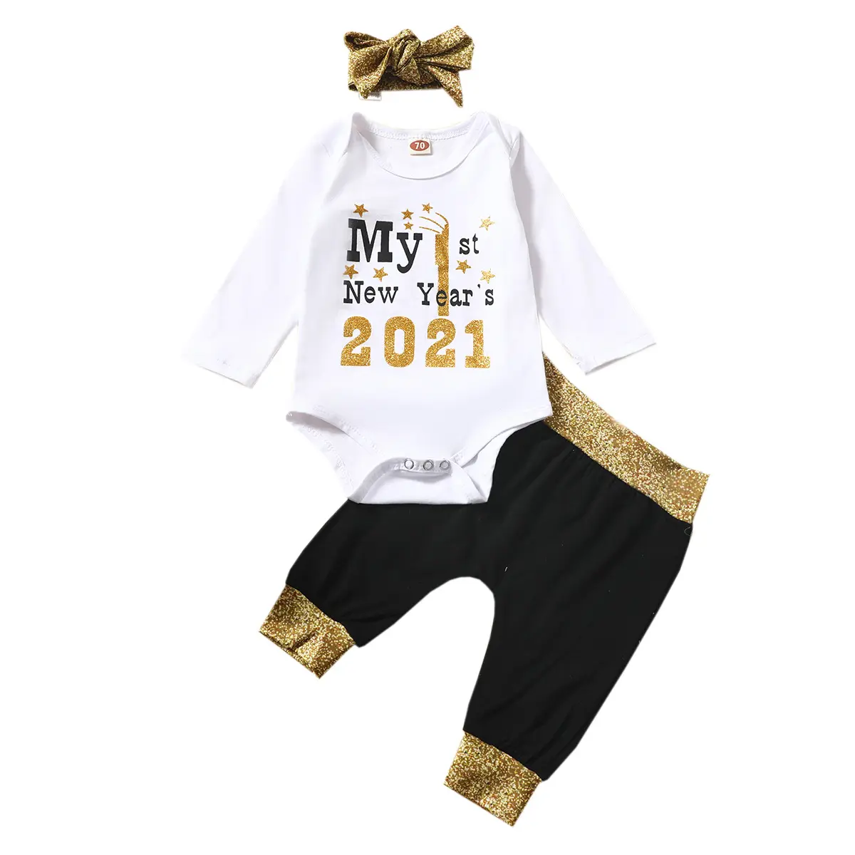 Baby mädchen kleidung baumwolle sets kinder body und hose kleidung set meine 1st jahr 2021