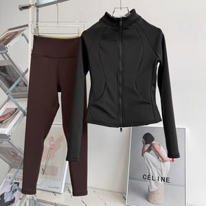 Veste de sport pour femme automne-hiver 2026, col chaud en velours, course à pied, cyclisme, fitness, polaire, yoga - Product Image 2