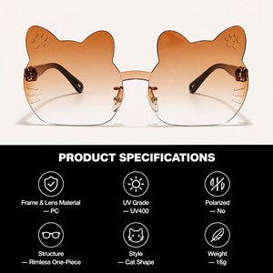 Trendy Cat <b>Sunglasses</b> for Kids <b>Cute</b> Novelty Children Shades Summer Festival Photo Props Gafas de Sol - Product Image 3