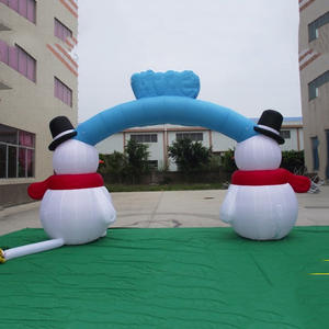 Noel dekorasyon dev şişme Santa Claus kapısı şişme noel tatil için kemer şişme Santa kemer - Product Image 5